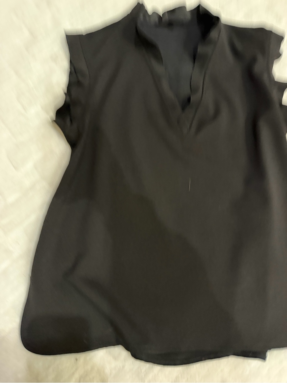 Maje Black Sleeveless V-Neck Blouse - Picture 1 of 4